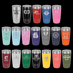 20 oz Tumbler  Laser engraved, Personalized gift Award customized drinkware