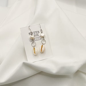 Natural Freshwater Pearl Dangle Earring - 925 Sterling Silver - Made to order.