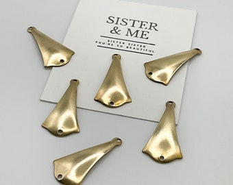 Raw Brass Charms l Brass Pendents, 1 pcs