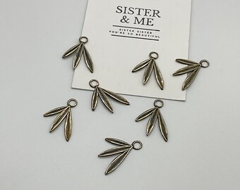 Raw Brass Charms l Brass Pendents, 5 pcs