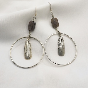 Dangle Drop Earring, Upcycling Jewelry - Boho Style.
