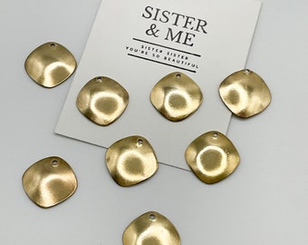 Raw Brass Charms l Brass Pendents, 1 pcs