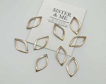 Raw Brass Charms l Brass Pendents, 5 pcs