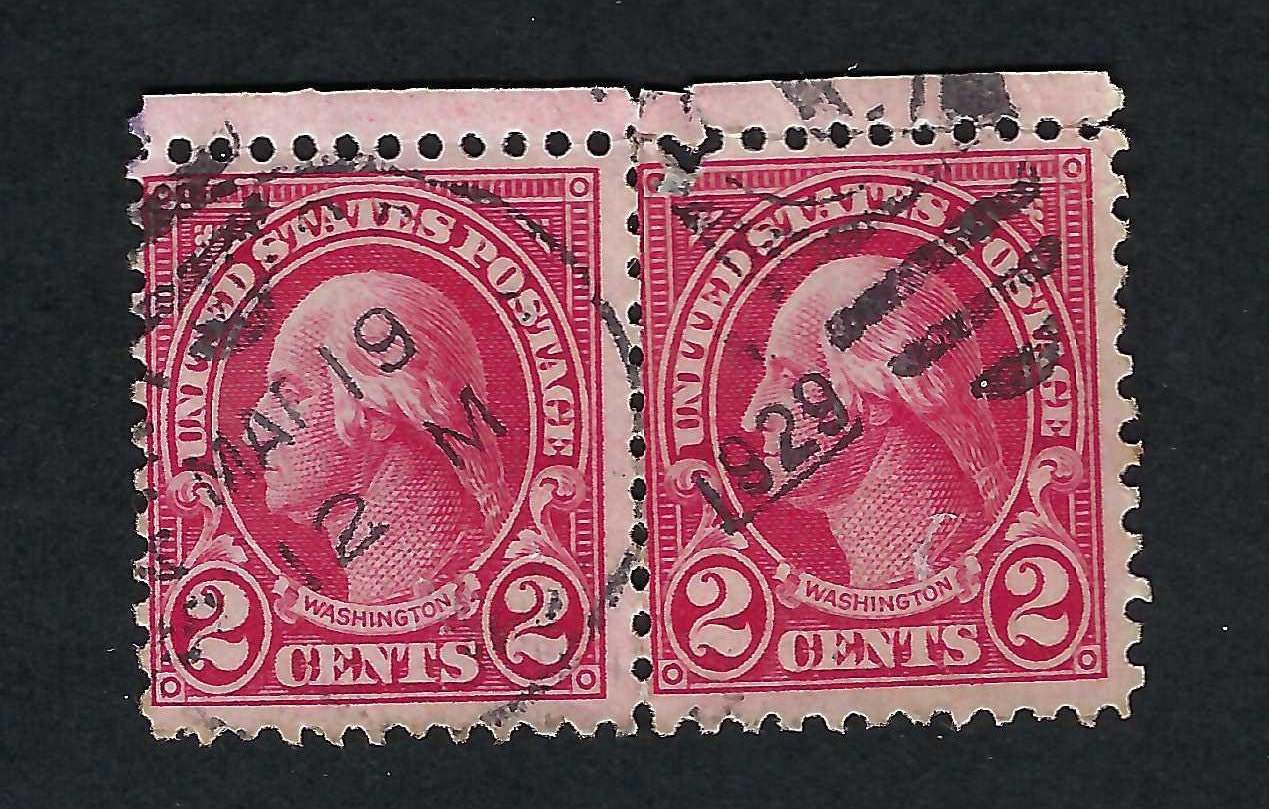 1929 Washington Red Two cent stamps still attached Etsy
