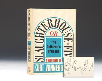 Signé par Kurt Vonnegut, Première édition de SLAUGHTERHOUSE-FIVE