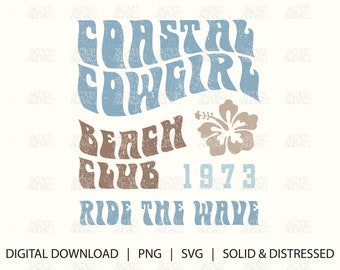 Coastal Cowgirl PNG | Coastal Cowgirl SVG | Summer Digital Download | Coastal Grandma PNG | Trendy Beach Design | Coconut Girl Sublimation