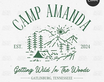 Camp Bachelorette Shirt Design, Editable Canva Template, Camp Bach Crew, Last Trail Before The Veil, Custom Camp Logo, Bachelorette Top Logo