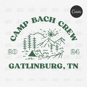 Camp Bachelorette Logo-Vorlage, bearbeitbare Vorlage, letzte Spur vor dem Schleier, benutzerdefiniertes Camp-Logo, Bachelorette-Shirt-Logo, Canva-Vorlage