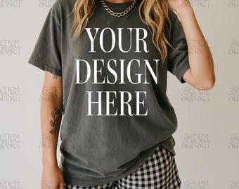Pepper Comfort Colors Mockup Pepper Shirt Mockup Comfort Colors 1717 Mockup Pepper Mockup Shirt Mockups Trendy C1717 Photo Mock Edgy Mockup