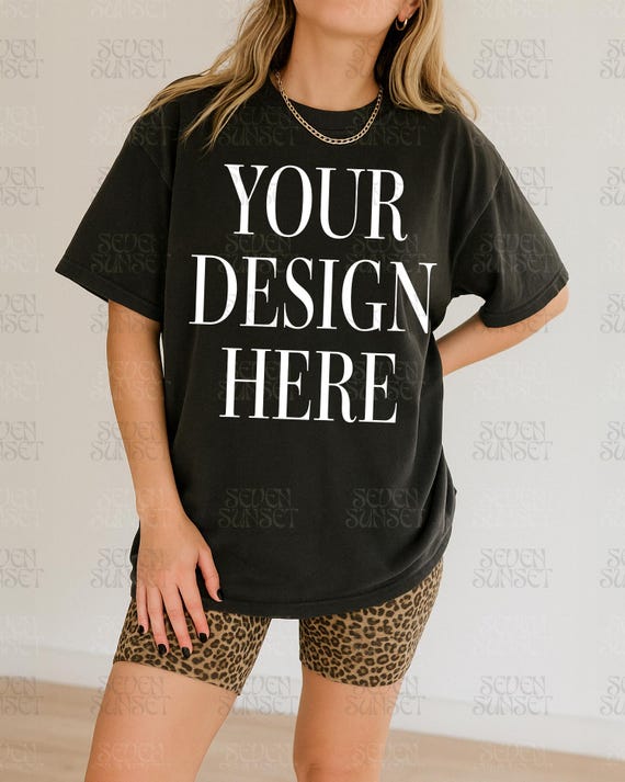 Black Comfort Colors Mockup Black Shirt Mockup Comfort Colors 1717 Mockup Black Tee Mockup Edgy Trendy Mockups Black C1717 Lifestyle Mockup