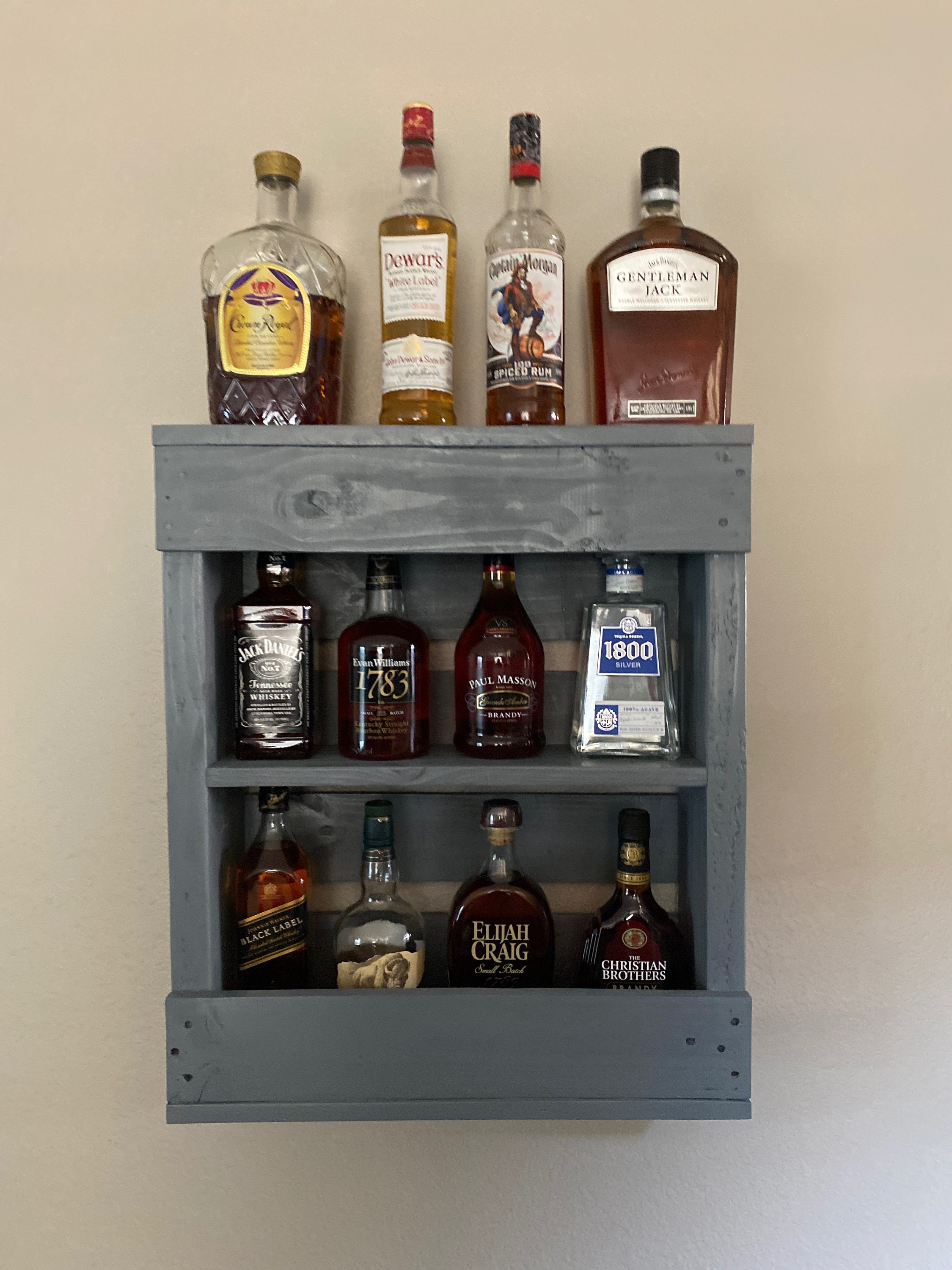 Elegant Liquor Rack Wall Mounted Liquor rack Custom Made Etsy
