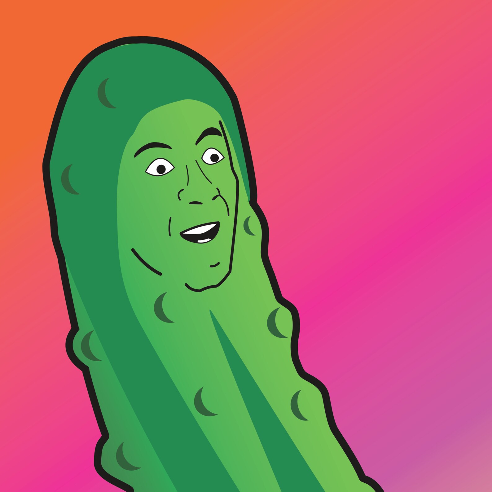 Picolas Cage Nicolas Cage as a Pickle Poster Wall Art Etsy
