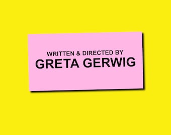 Greta Gerwig 'Directed By' Title Card Sticker Waterproof Vinyl