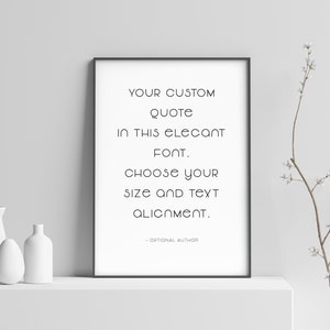Custom Quote Design, Printable Wall Art, Digital Download, Personalized Design, Custom Text Print, Typography Print, Personalized Poster