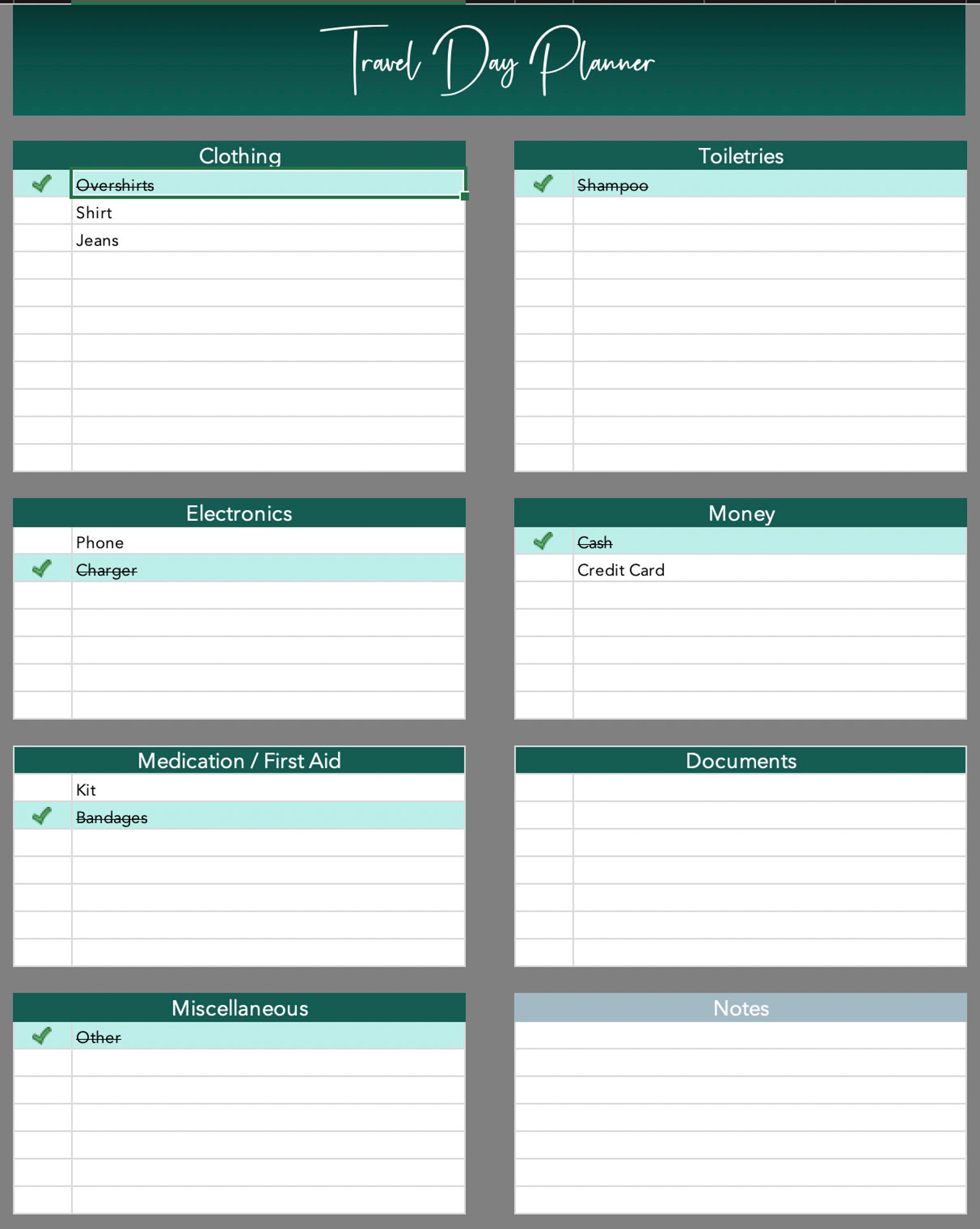 Free Microsoft Excel Spreadsheets to Help You Get More Done Travel