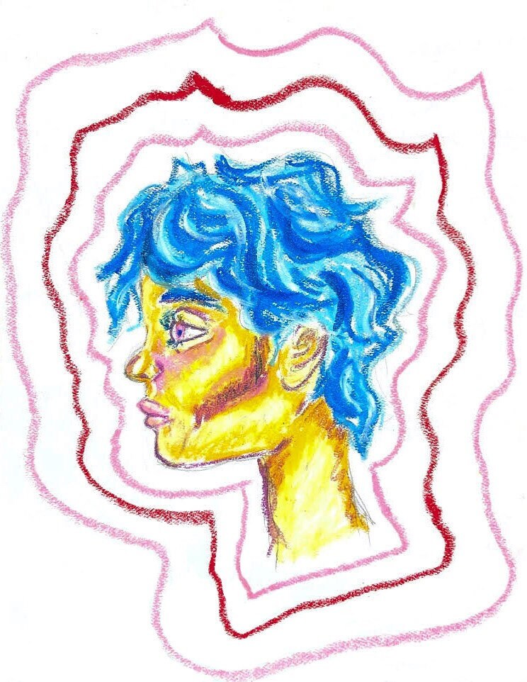 Original Oil Pastel Portrait Print - Etsy