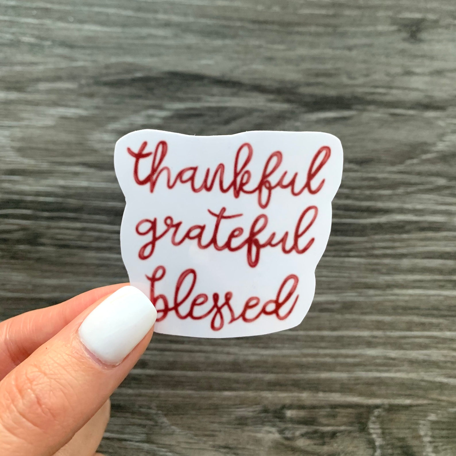Thankful Grateful Blessed Sticker Thanksgiving Laptop Decal | Etsy