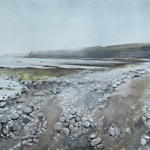 Kimmeridge Bay, Dorset; Original signed watercolour landscape painting