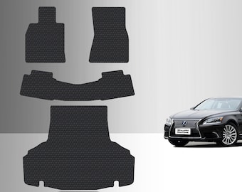 ToughPRO Full Set Floor Mats Black For Lexus LS600H All Weather Custom Fit 2013-2017