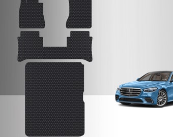 ToughPRO Full Set Floor Mats Black For Mercedes-Benz S Class Sedan All Weather Custom Fit 2021-2024