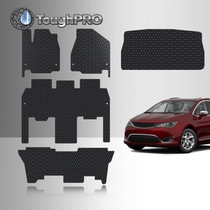 ToughPRO Full Set + Cargo Black For Chrysler Pacifica Hybrid 2nd Row Bucket 2021-2023 Limited Trim Only
