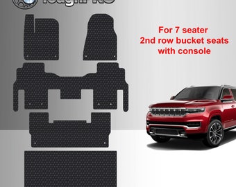 ToughPRO Full Set Black Rubber For Jeep Wagoneer 7 Seater with 2nd Row Console All Weather 2022-2025