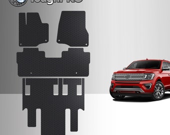 ToughPRO Floor Mats + 3rd Row Black For Ford Expedition All Weather 2018-2020
