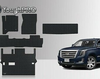 ToughPRO Full Set Black For Cadillac Escalade 2nd Row Bench AllWeather 2015-2020
