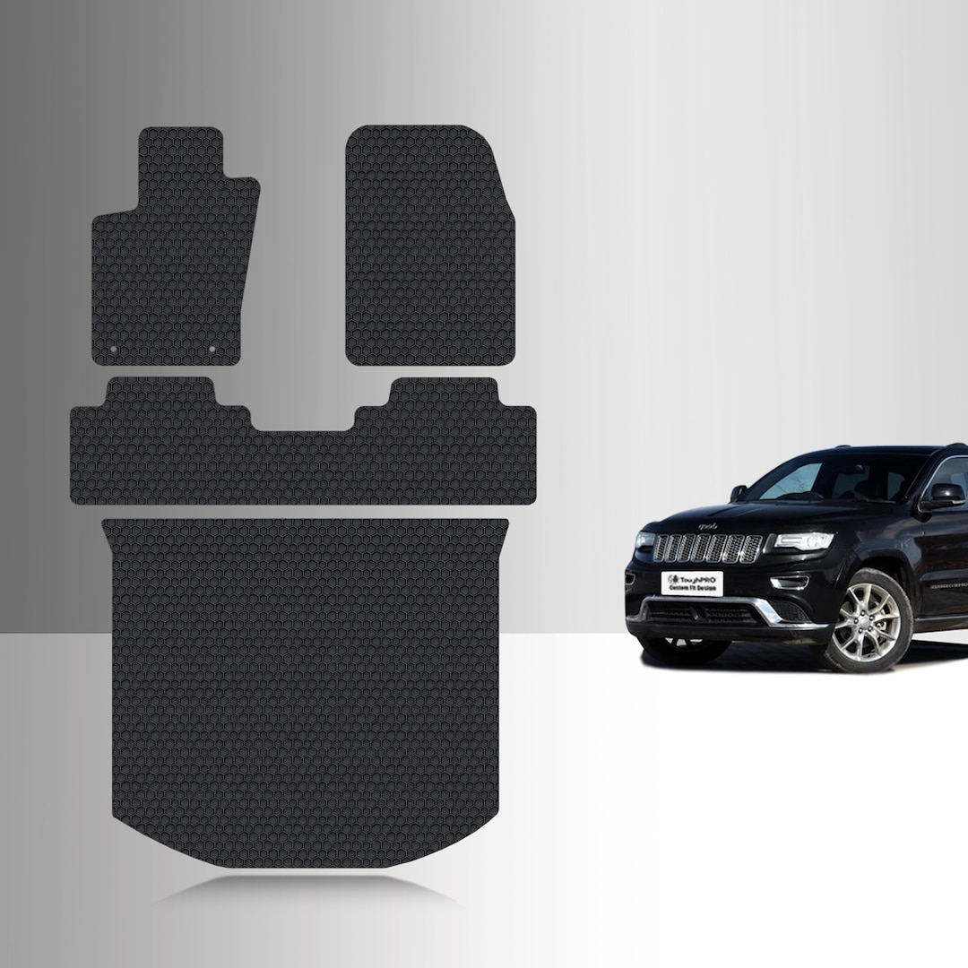 Cargo Liner Floor Black Mats All Weather Waterproof for Jeep Cherokee