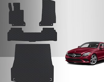ToughPRO Full Set Floor Mats Black For Mercedes Benz C Class Sedan All Weather Custom Fit 2015-2023