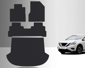 ToughPRO Full Set Floor Mats Black For Nissan Murano All Weather Custom Fit 2015-2018