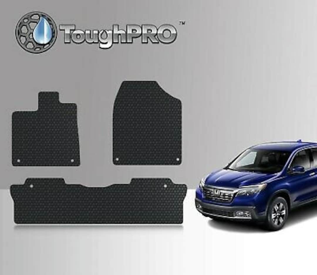 Toughpro Floor Mats Black for Honda Ridgeline All Weather Custom Fit