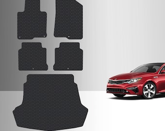 ToughPRO Full Set Floor Mats Black For KIA Optima All Weather Custom Fit 2016-2020