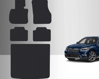 ToughPRO Full Set Floor Mats Black For BMW X1 All Weather Custom Fit 2016-2022
