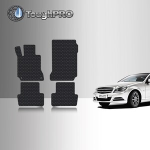 ToughPRO Floor Mats Black For Mercedes-Benz C Class Sedan All Weather 2008-2014
