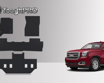 ToughPRO Floor Mats + 3rd Row Black For GMC Yukon XL 2nd Row Bucket 2015-2020