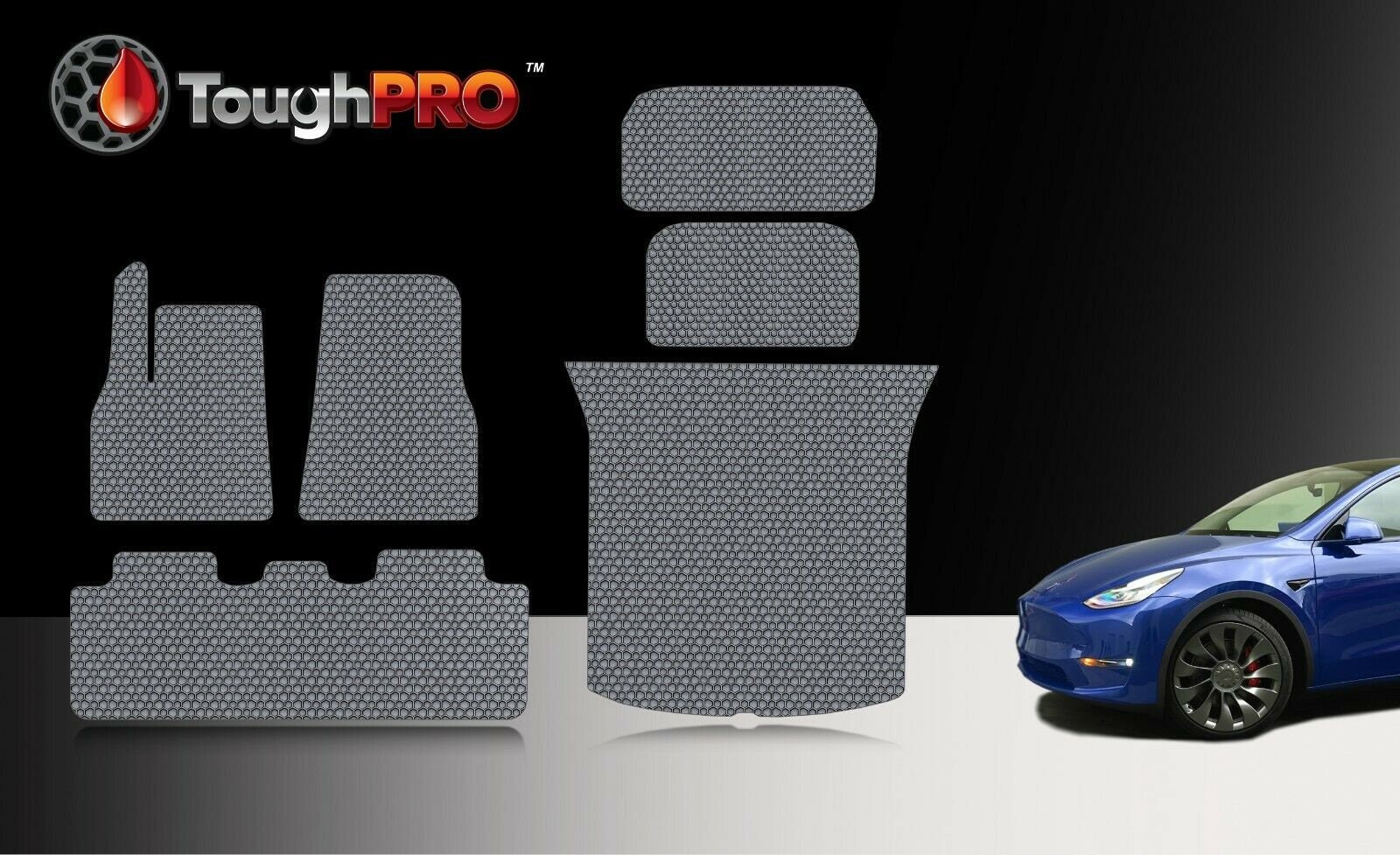 ToughPRO Full Floor Mat Set For Tesla Model Y 20202021 Etsy