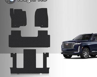 ToughPRO Floor Mats + 3rd Row Black For Cadillac Escalade 2nd Row Bucket 2021-2025