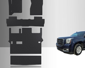 ToughPRO Full Set Black For GMC Yukon Bench All Weather 2015-2020