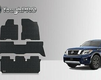 ToughPRO Floor Mat +3rd Row Black For Nissan Armada 2nd Row No Console 2006-2015