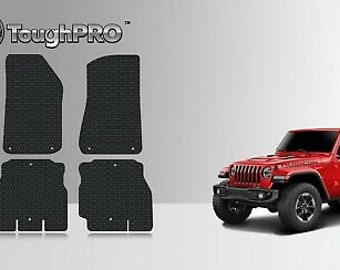 ToughPRO Floor Mats Black For Jeep Wrangler Unlimited All Weather 2019-2022