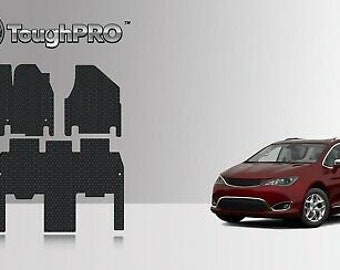 ToughPRO Floor Mats Black For Chrysler Pacifica Hybrid 2nd Row Bucket 2017-2020