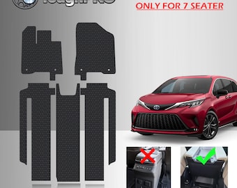 ToughPRO 1st + 2nd + 3rd Row Black For Toyota Sienna 7 Seater No Fridge All Weather 2021-2025