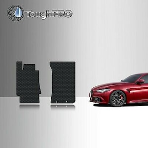 ToughPRO Front Mats Black For Alfa Romeo Giulia RWD All Weather 2017-2025