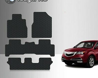 ToughPRO Floor Mats + 3rd Row BLACK For Acura MDX All Weather 2007-2013