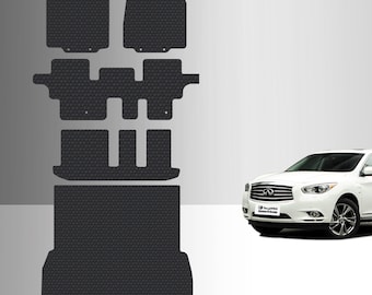 ToughPRO Full Set Floor Mats Black For Infiniti QX60 All Weather Custom Fit 2014-2021