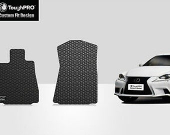 ToughPRO Front Mats Black For Lexus IS250 / IS350 RWD All Weather Custom Fit 2014-2024