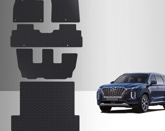 ToughPRO Full Set Floor Mats Black For Hyundai Palisade Bench All Weather Custom Fit 2020-2025