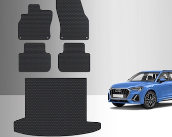ToughPRO Full Set Floor + Cargo Mats Black For Audi Q3 Down Position All Weather 2019-2023