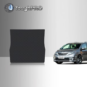 ToughPRO Cargo Mat Black For Toyota Sienna 3rd Row Fold Down 2011-2020
